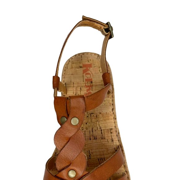 Korks Sawyer Womens Braided Strappy Sandals Size 7 Brown Stylish & Casual Shoes - Picture 12 of 15